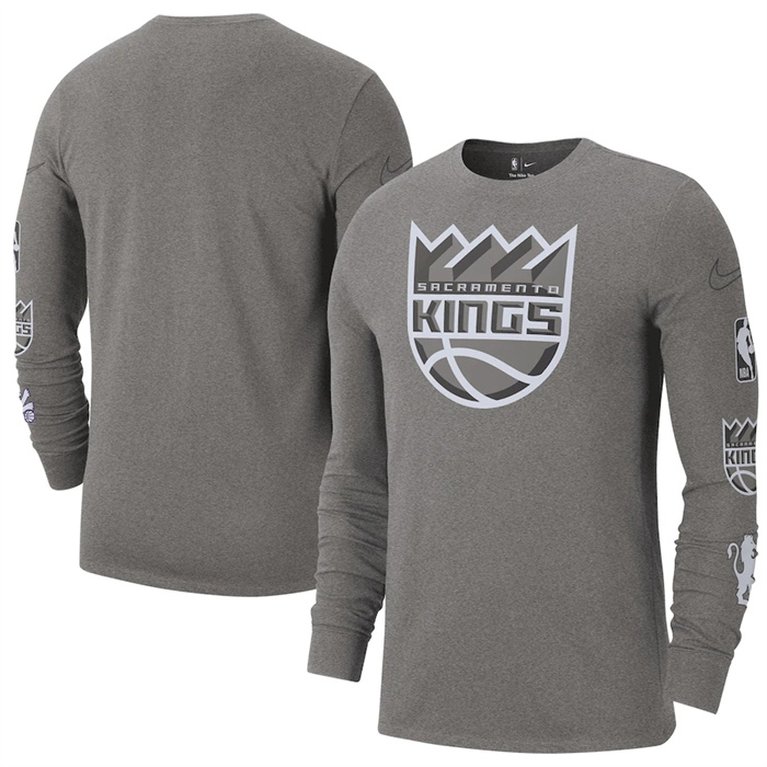 Men's Sacramento Kings Heather Charcoal 2022/23 City Edition Essential Expressive Long Sleeve T-Shirt